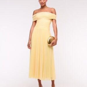 Abercrombie & Fitch Strapless Yellow Dress